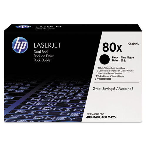 HP 80X High Yield Toner Value Pack